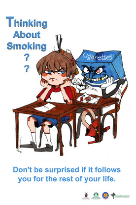 Tobacco-Free Poster; Teen Smoking Cessation – Produced by F.J. Brennan Media Production Program, Windsor, Ontario, Canada.  © 2011, all rights reserved.